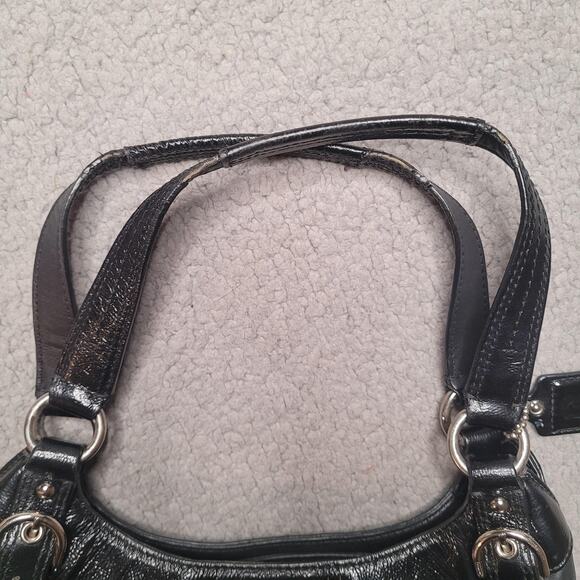Coach Soho Handbag Black Leather Hobo Shoulder Top Handles Zip Slouchy - Picture 11 of 13